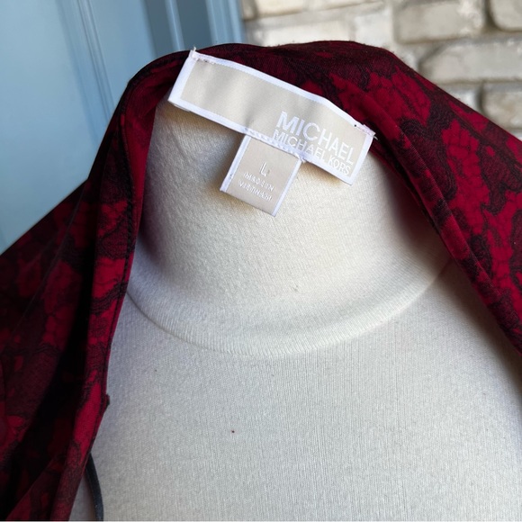 Michael Michael Kors 2 tone red  design long sleeve dress - Picture 5 of 6